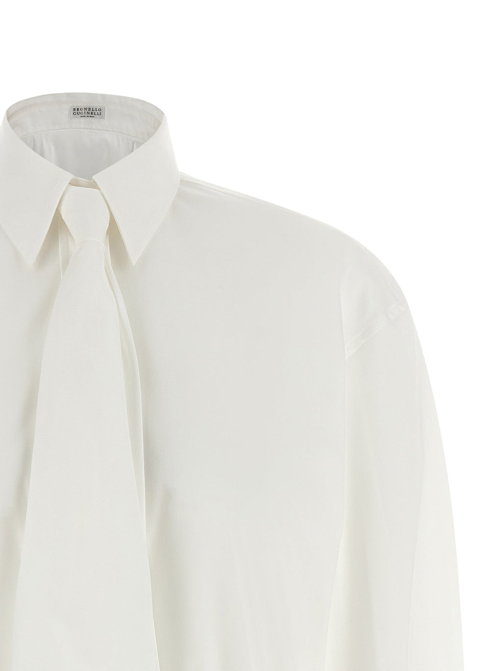 Brunello Cucinelli White Cotton Blouse Brunello Cucinelli