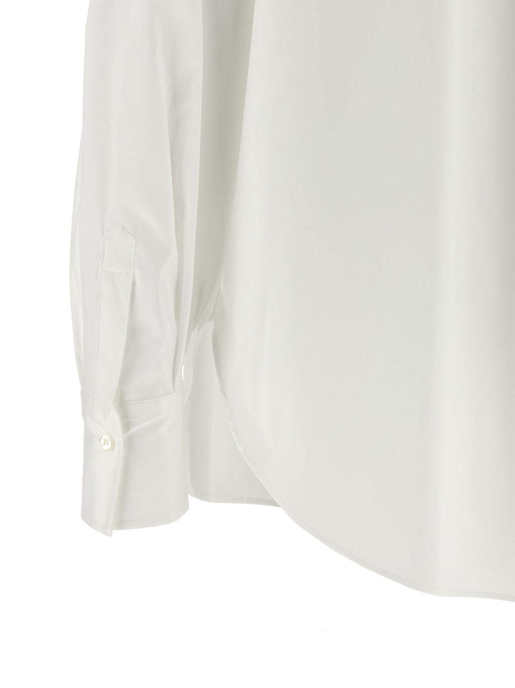 Brunello Cucinelli White Cotton Blouse Brunello Cucinelli