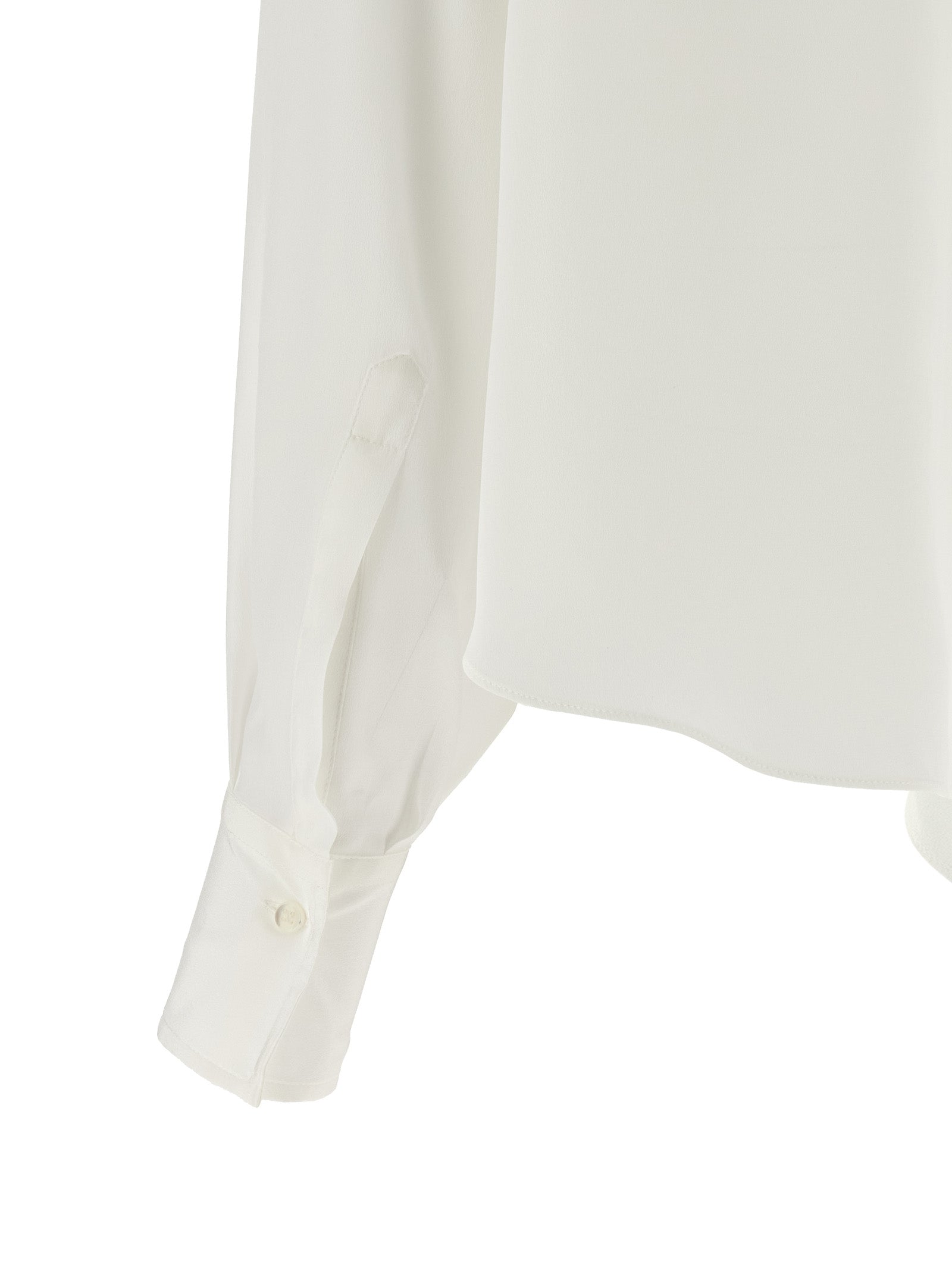 Brunello Cucinelli White Silk Blouse Brunello Cucinelli