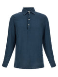 MC2 Saint Barth Blue Linen Polo Shirt MC2 Saint Barth