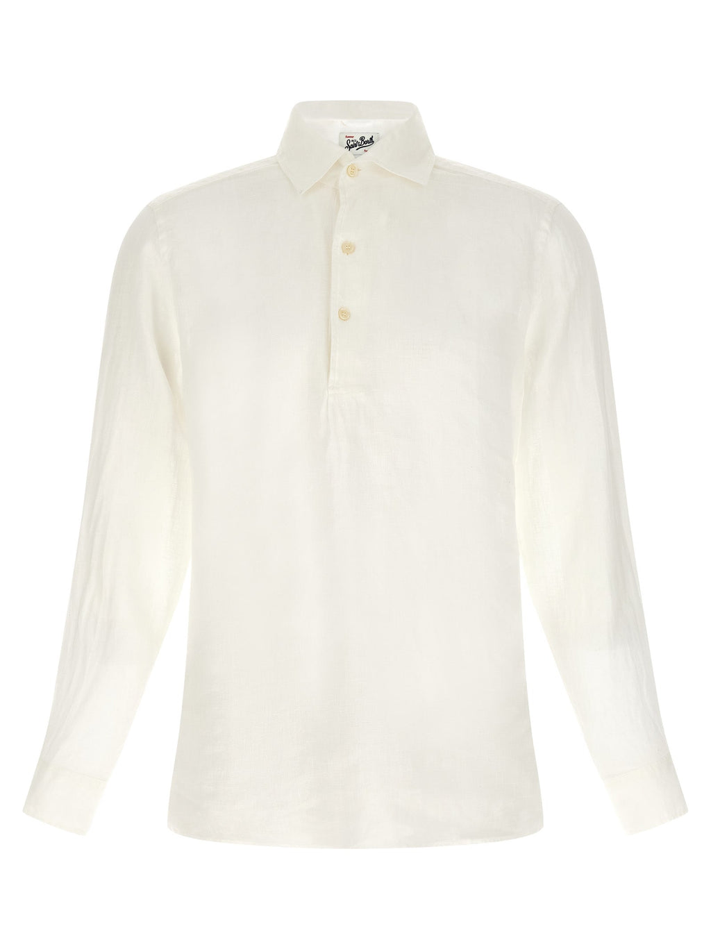 MC2 Saint Barth White Linen Polo Shirt MC2 Saint Barth