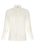 MC2 Saint Barth White Linen Polo Shirt MC2 Saint Barth