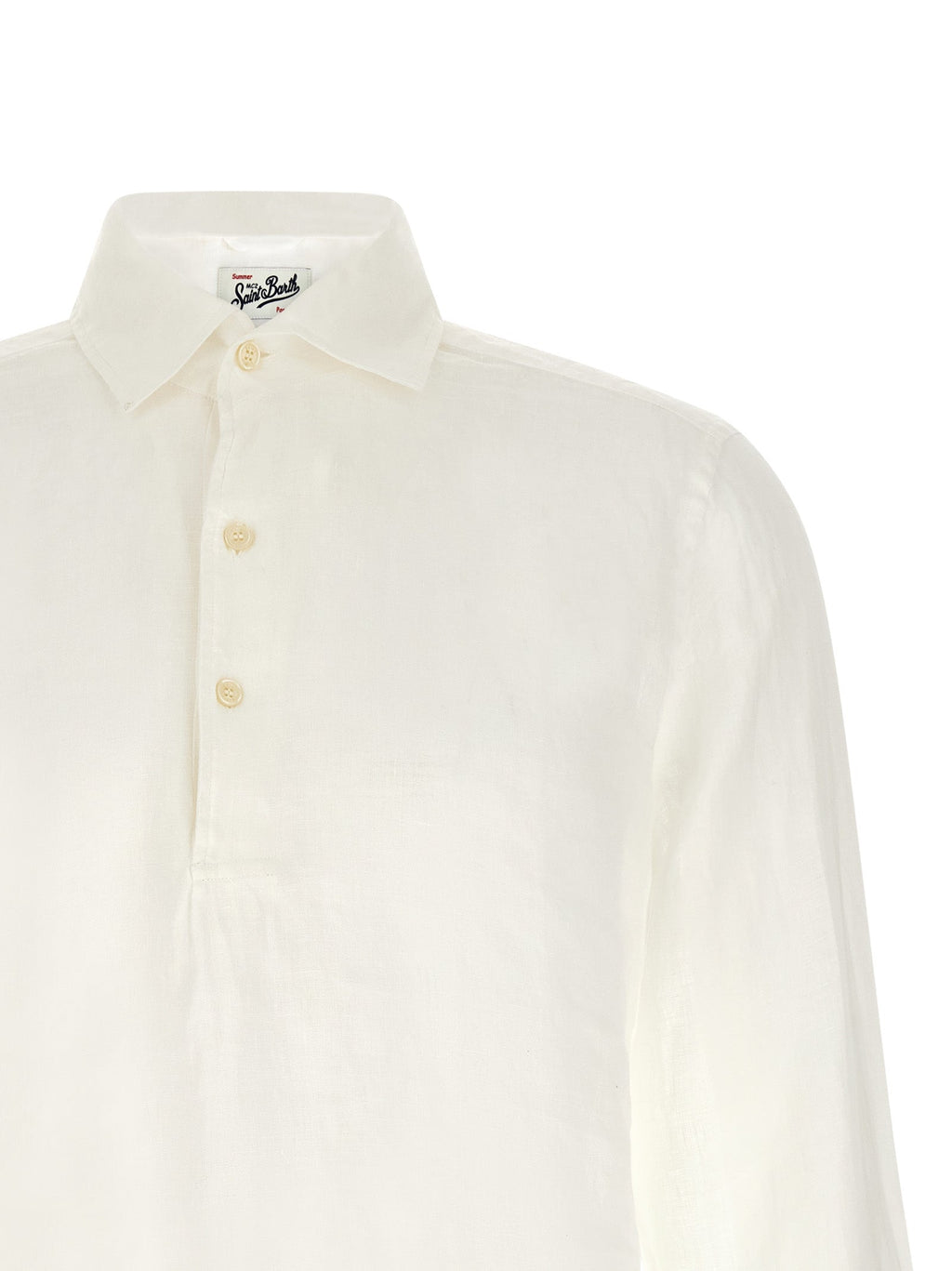 MC2 Saint Barth White Linen Polo Shirt MC2 Saint Barth