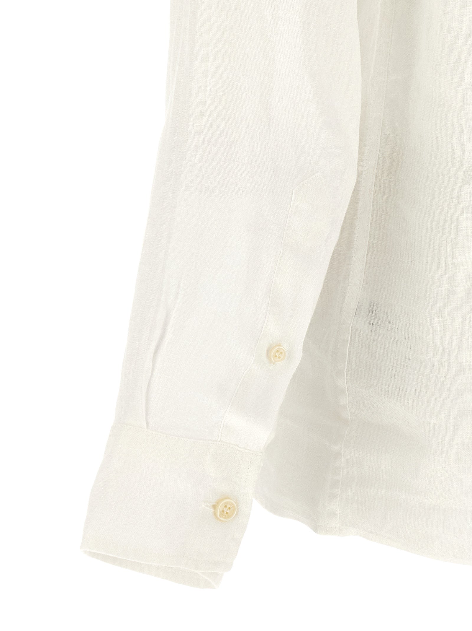 MC2 Saint Barth White Linen Polo Shirt MC2 Saint Barth