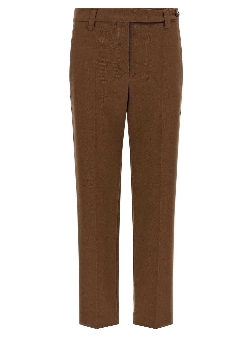 Brunello Cucinelli Brown Cotton Cropped Pants Brunello Cucinelli