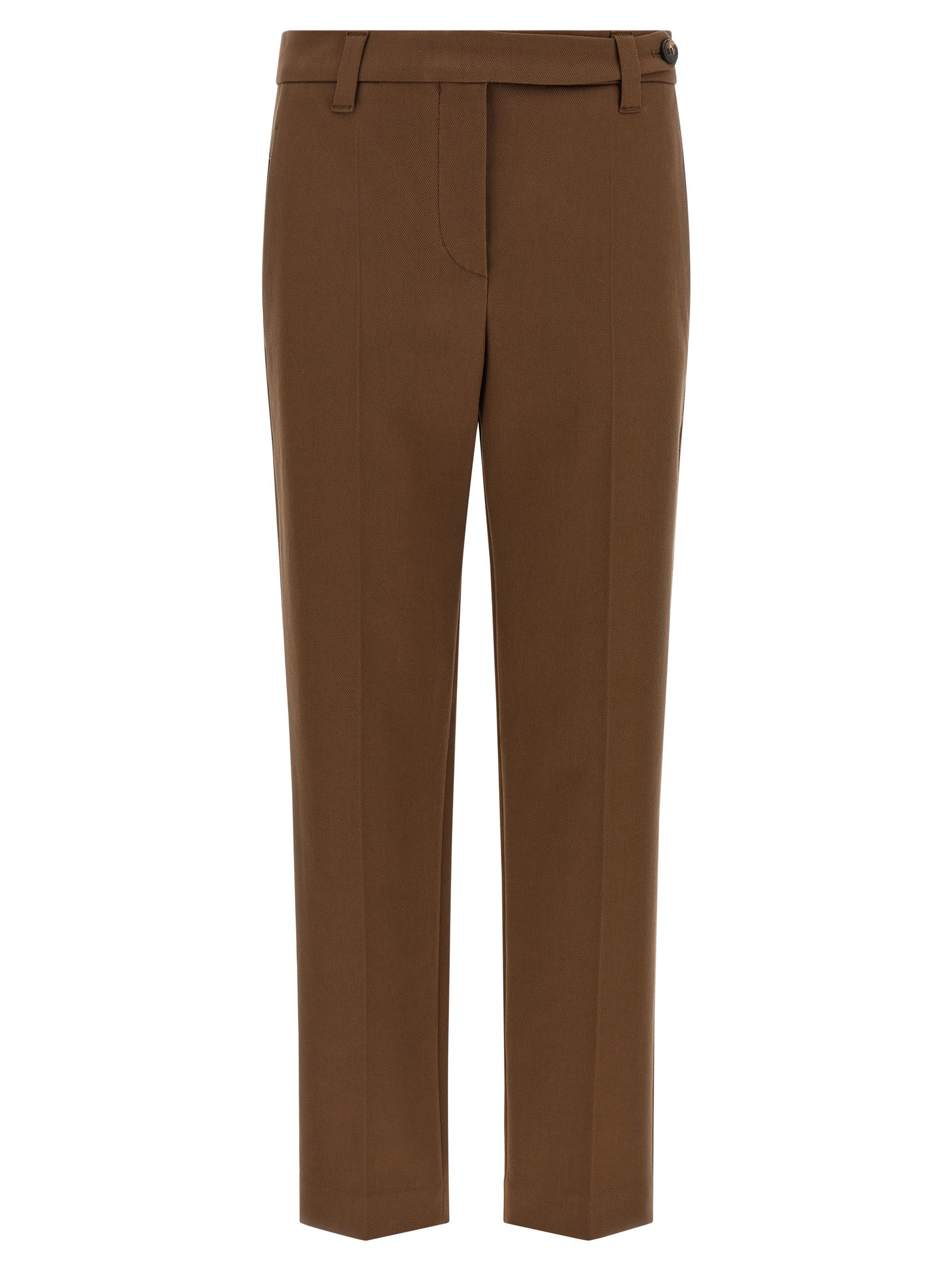 Brunello Cucinelli Brown Cotton Cropped Pants Brunello Cucinelli