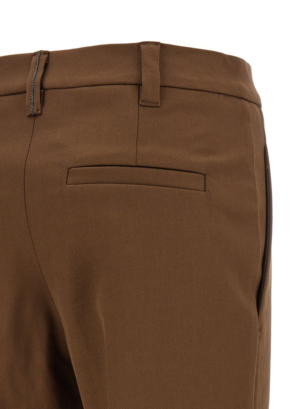 Brunello Cucinelli Brown Cotton Cropped Pants Brunello Cucinelli
