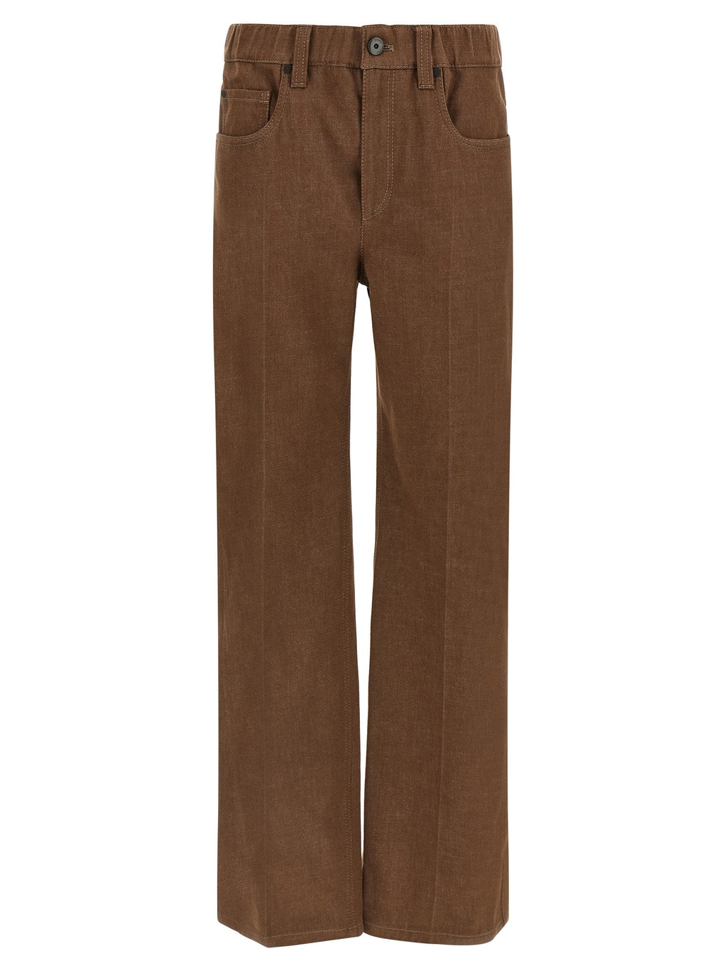 Brunello Cucinelli Brown Cotton Jeans Denim Brunello Cucinelli