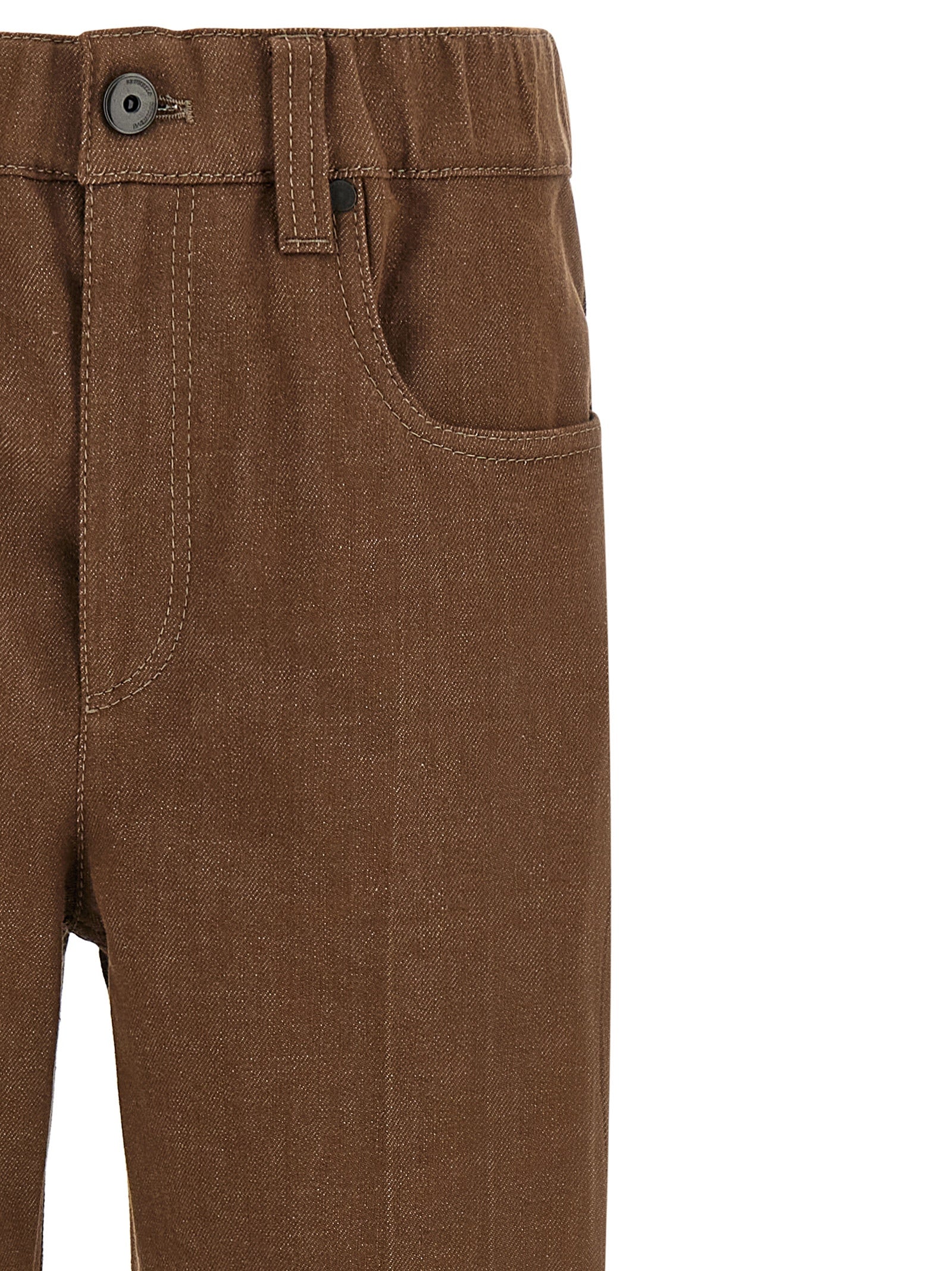 Brunello Cucinelli Brown Cotton Jeans Denim Brunello Cucinelli