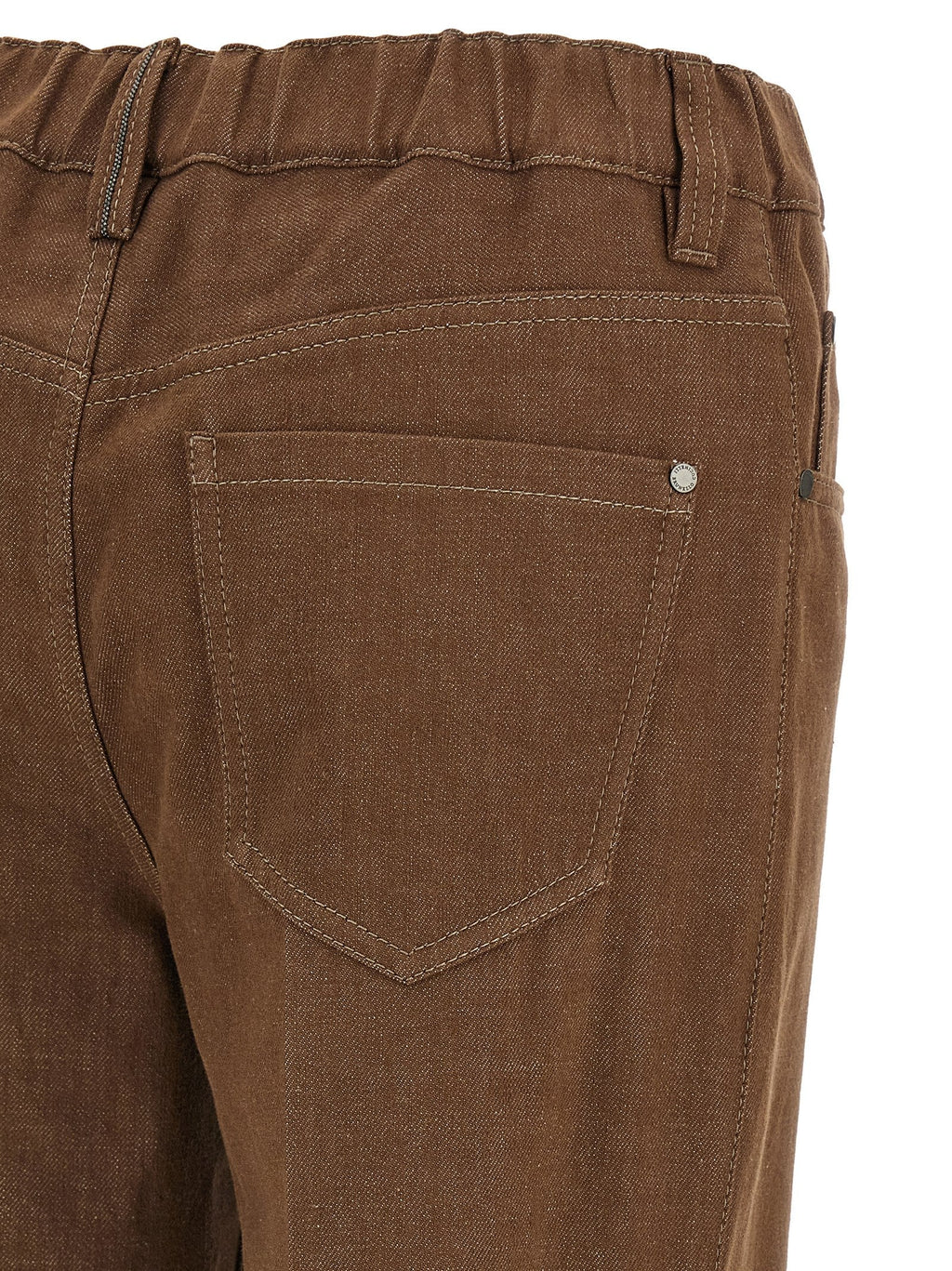 Brunello Cucinelli Brown Cotton Jeans Denim Brunello Cucinelli