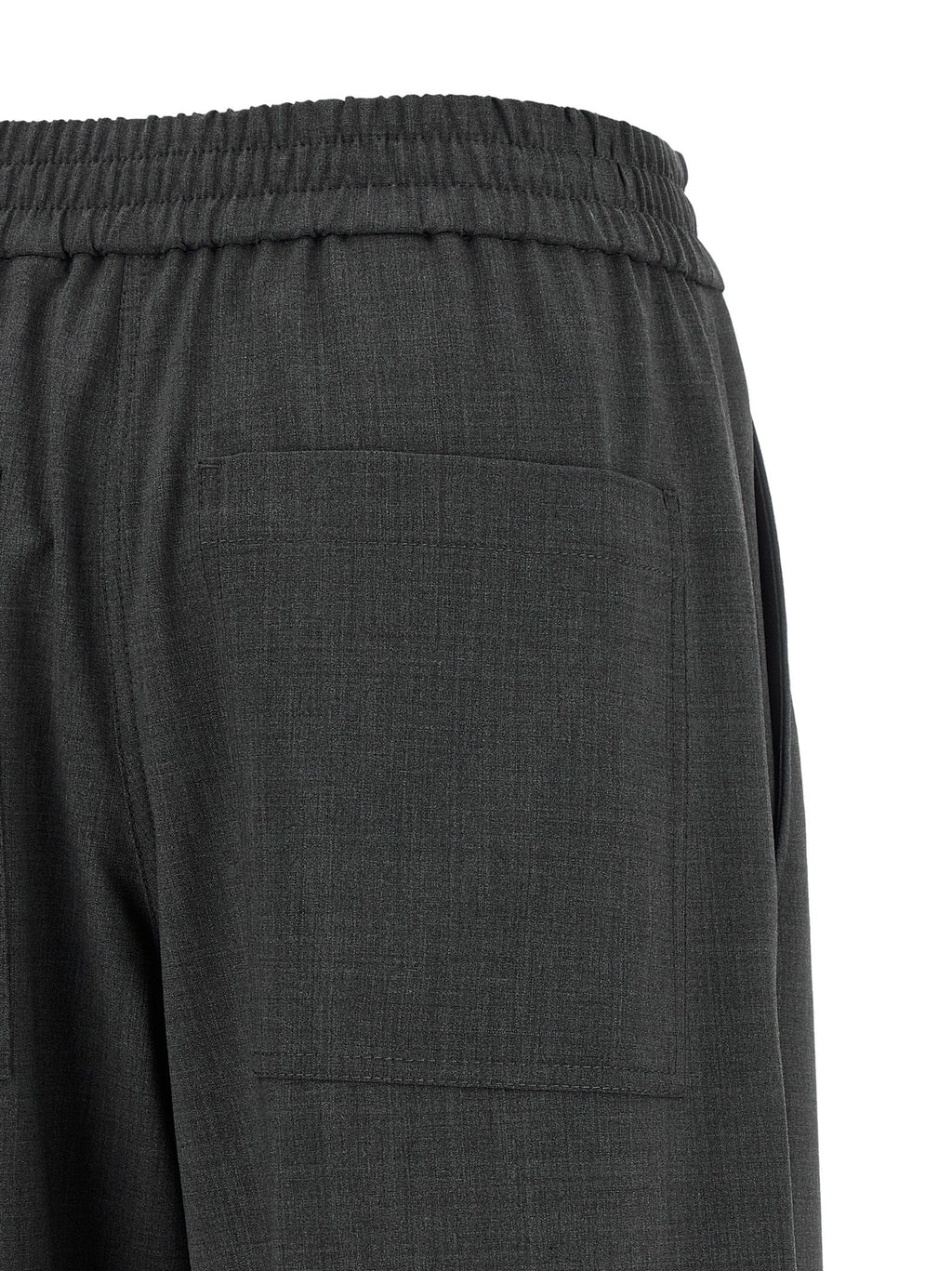 Brunello Cucinelli Gray Virgin Wool Flared Pants Brunello Cucinelli