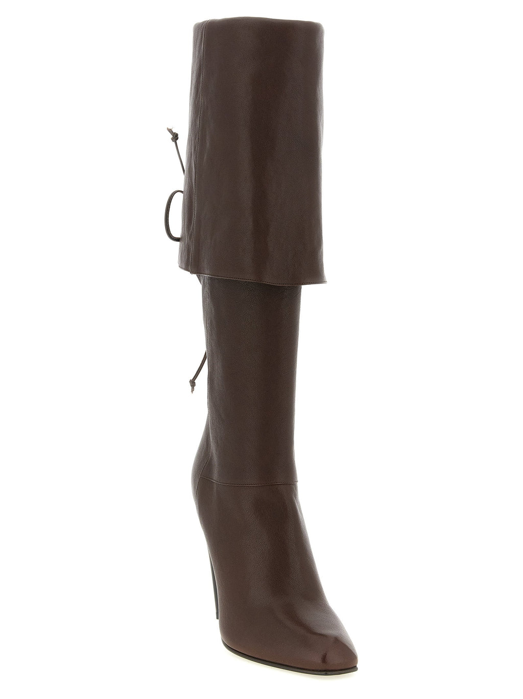 Alexander McQueen Brown Lamb Leather Over The Knee Alexander McQueen