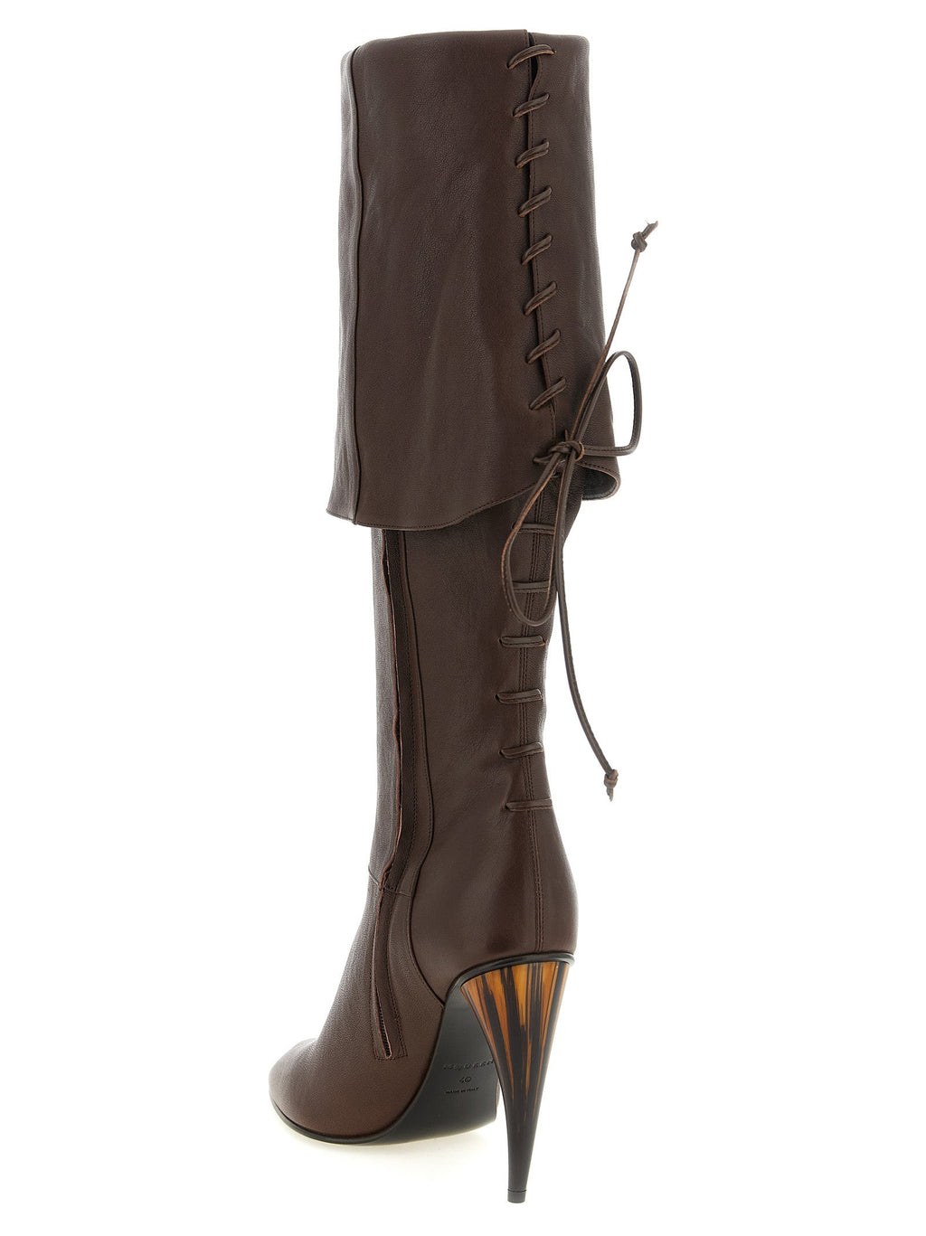 Alexander McQueen Brown Lamb Leather Over The Knee Alexander McQueen