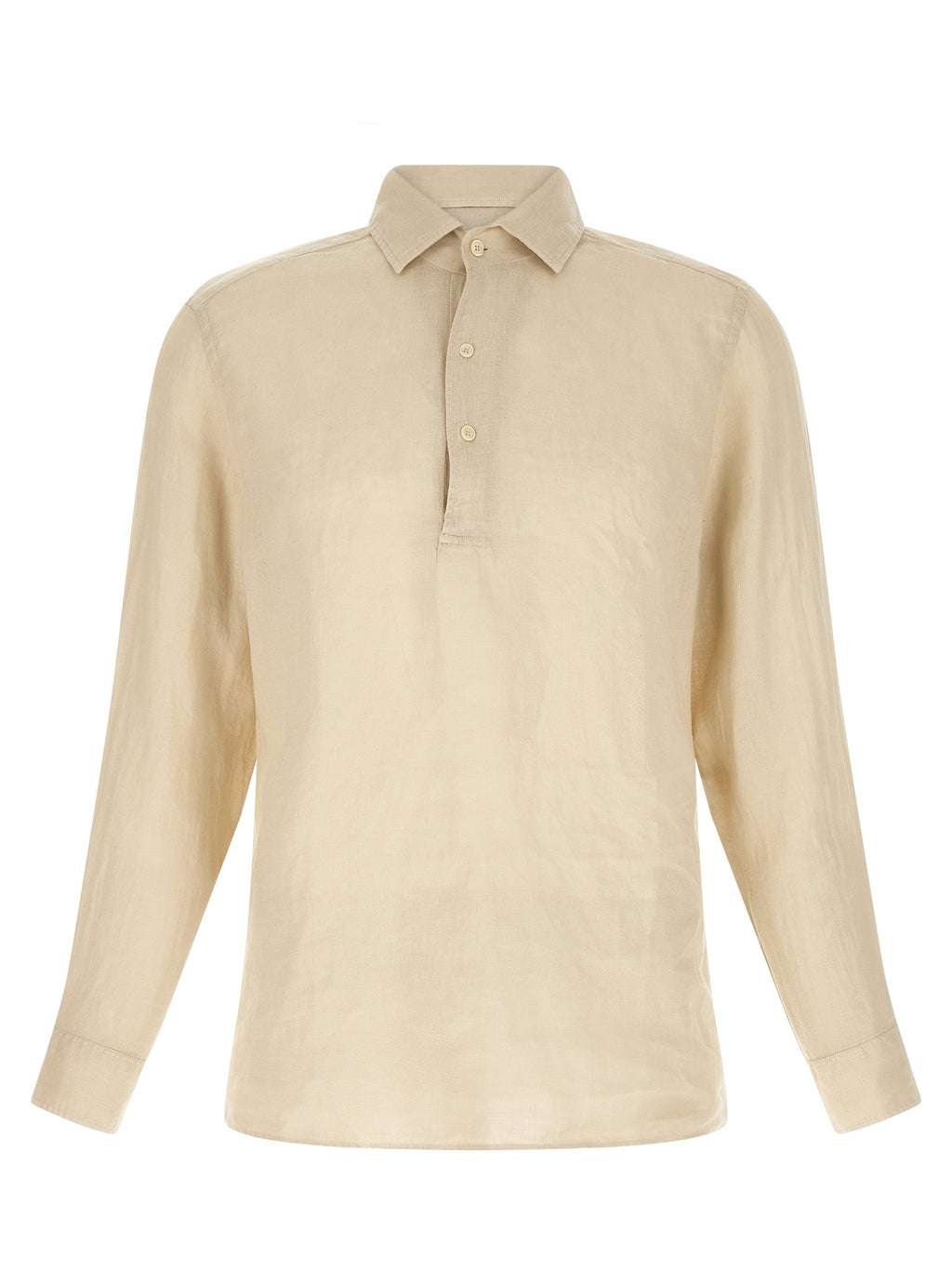 MC2 Saint Barth Beige Linen Polo Shirt MC2 Saint Barth