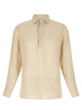 MC2 Saint Barth Beige Linen Polo Shirt MC2 Saint Barth