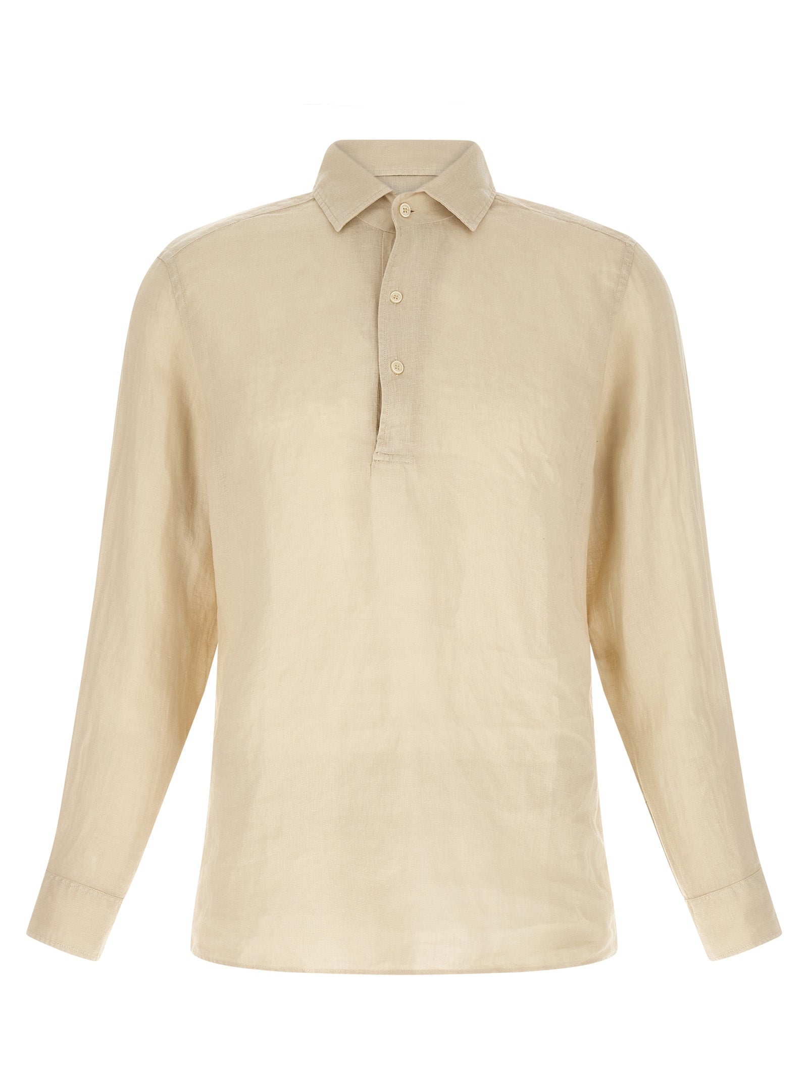MC2 Saint Barth Beige Linen Polo Shirt MC2 Saint Barth