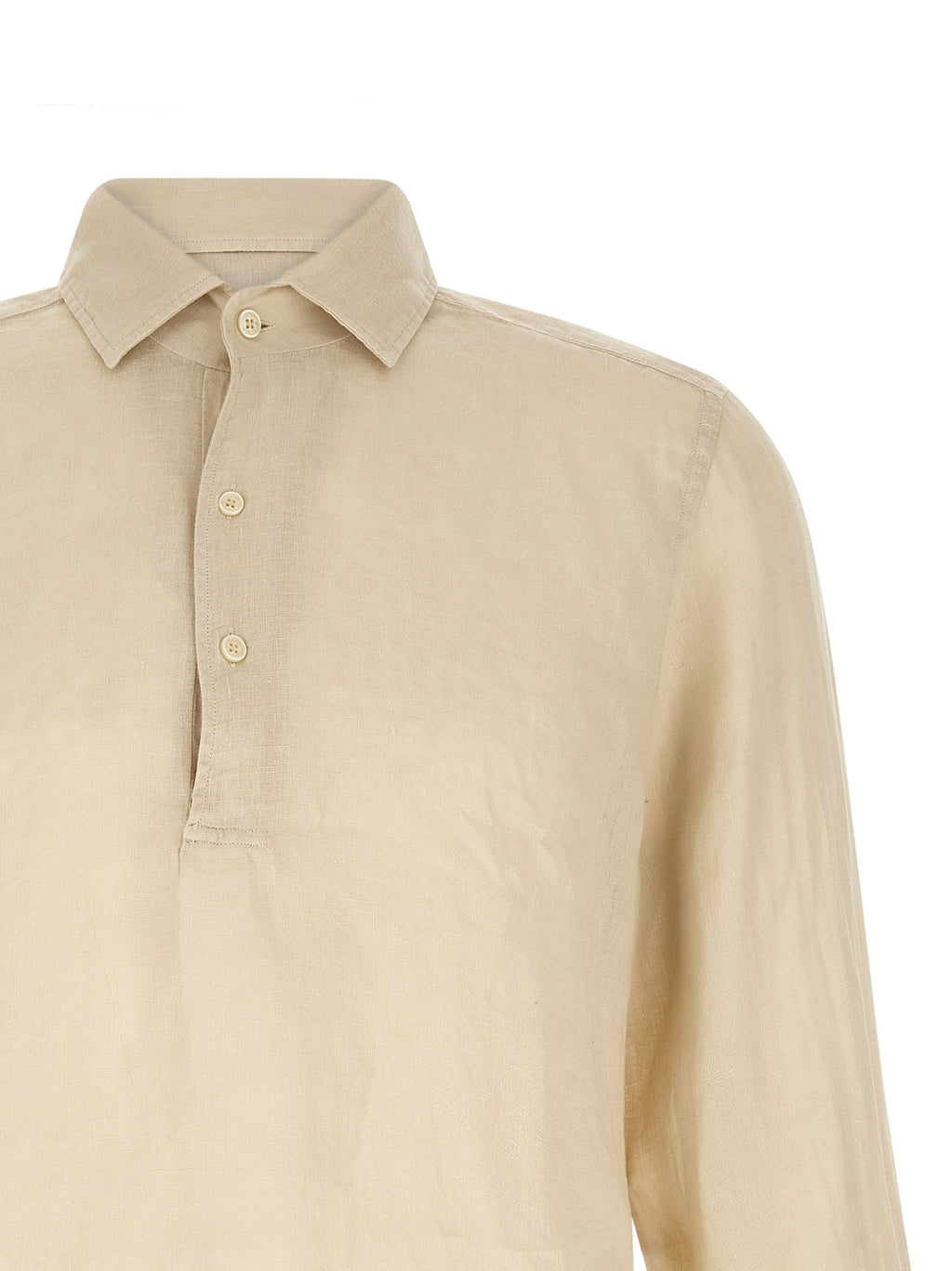 MC2 Saint Barth Beige Linen Polo Shirt MC2 Saint Barth