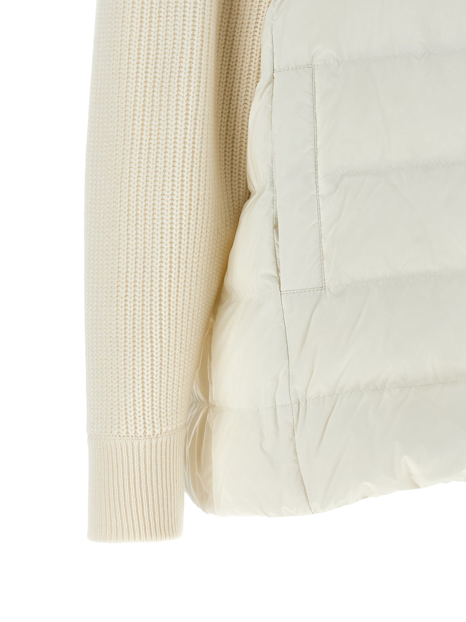 Brunello Cucinelli White Polyester Full-Length Jacket Brunello Cucinelli