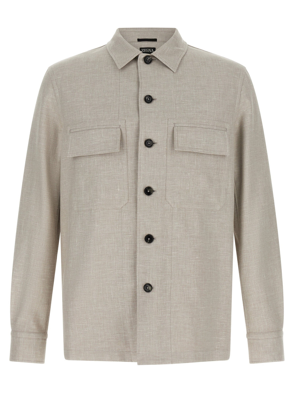 ZEGNA Gray Linen Blouse ZEGNA
