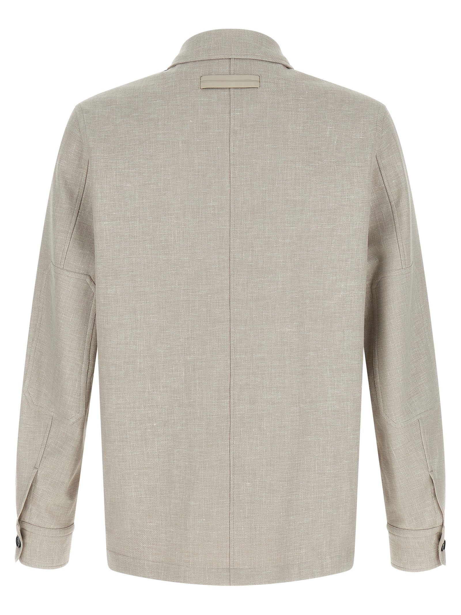 ZEGNA Gray Linen Blouse ZEGNA