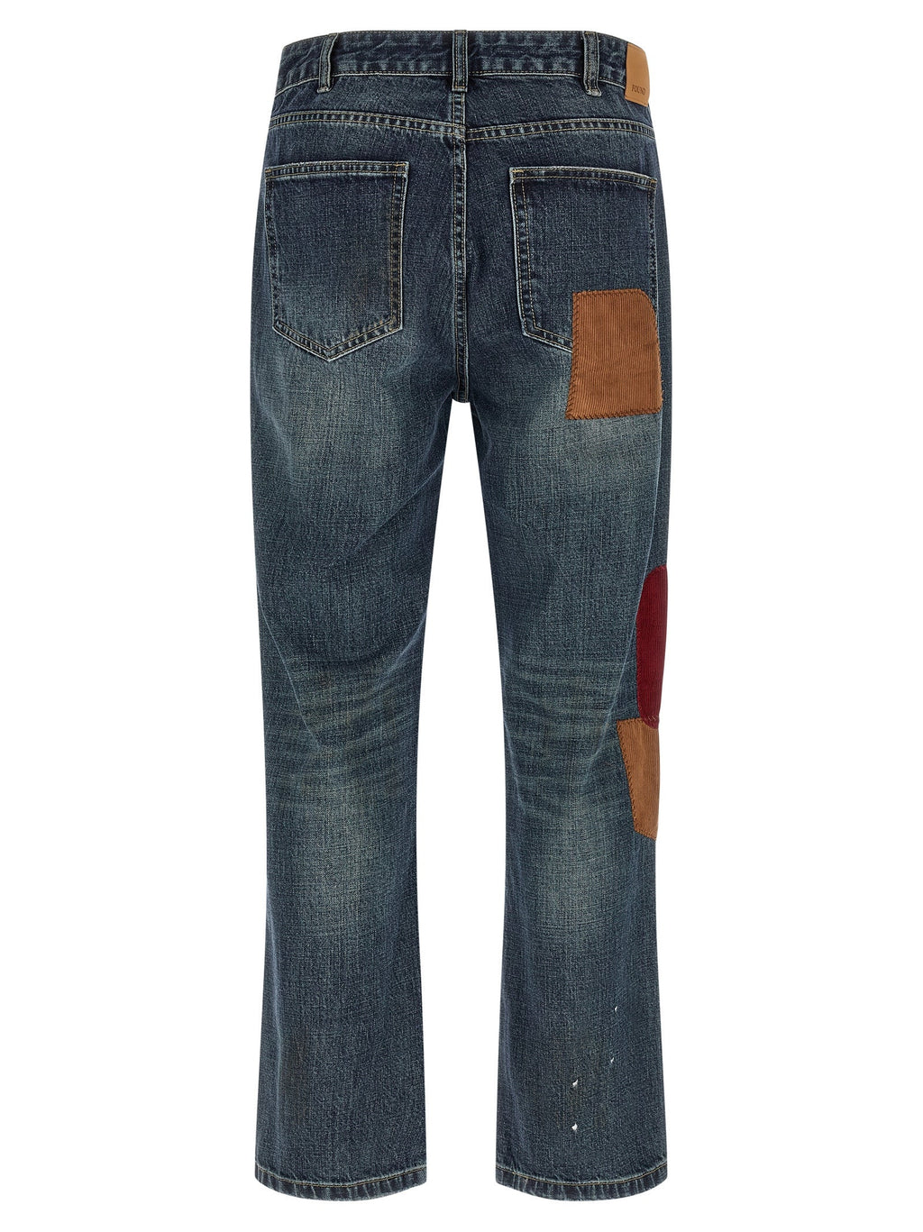 FOUND Blue Cotton Straight-Leg Jeans