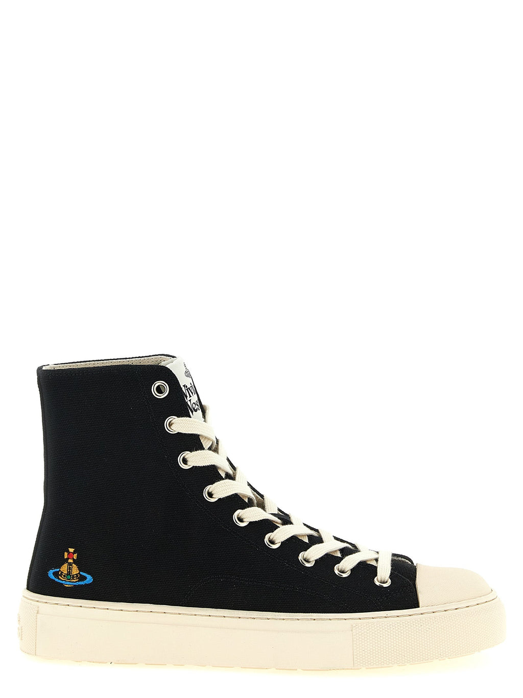 Vivienne Westwood Bicolor Cotton High Top Sneakers Vivienne Westwood