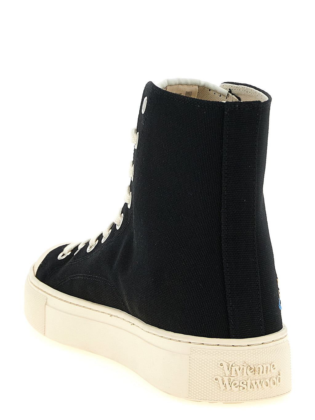 Vivienne Westwood Bicolor Cotton High Top Sneakers Vivienne Westwood