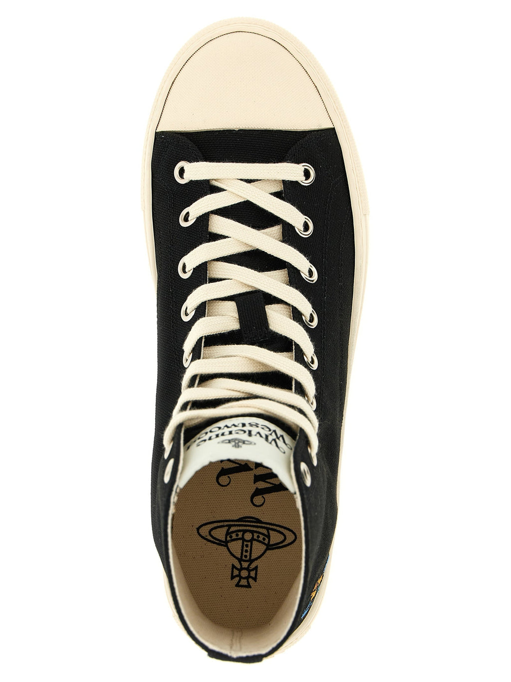 Vivienne Westwood Bicolor Cotton High Top Sneakers Vivienne Westwood