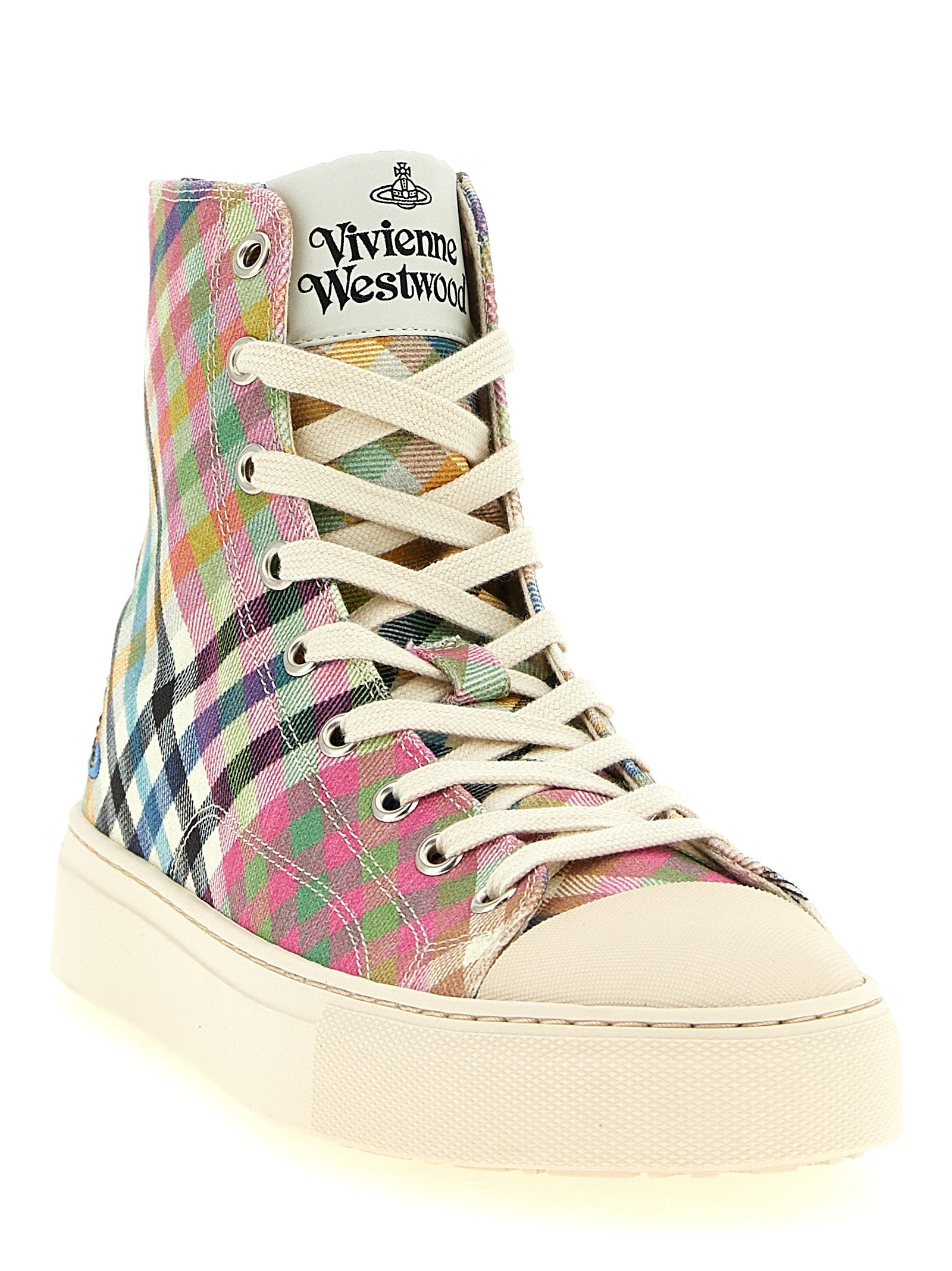 Vivienne Westwood Multicolor Cotton High Top Sneakers Vivienne Westwood