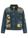 FOUND Blue Cotton Denim Jacket