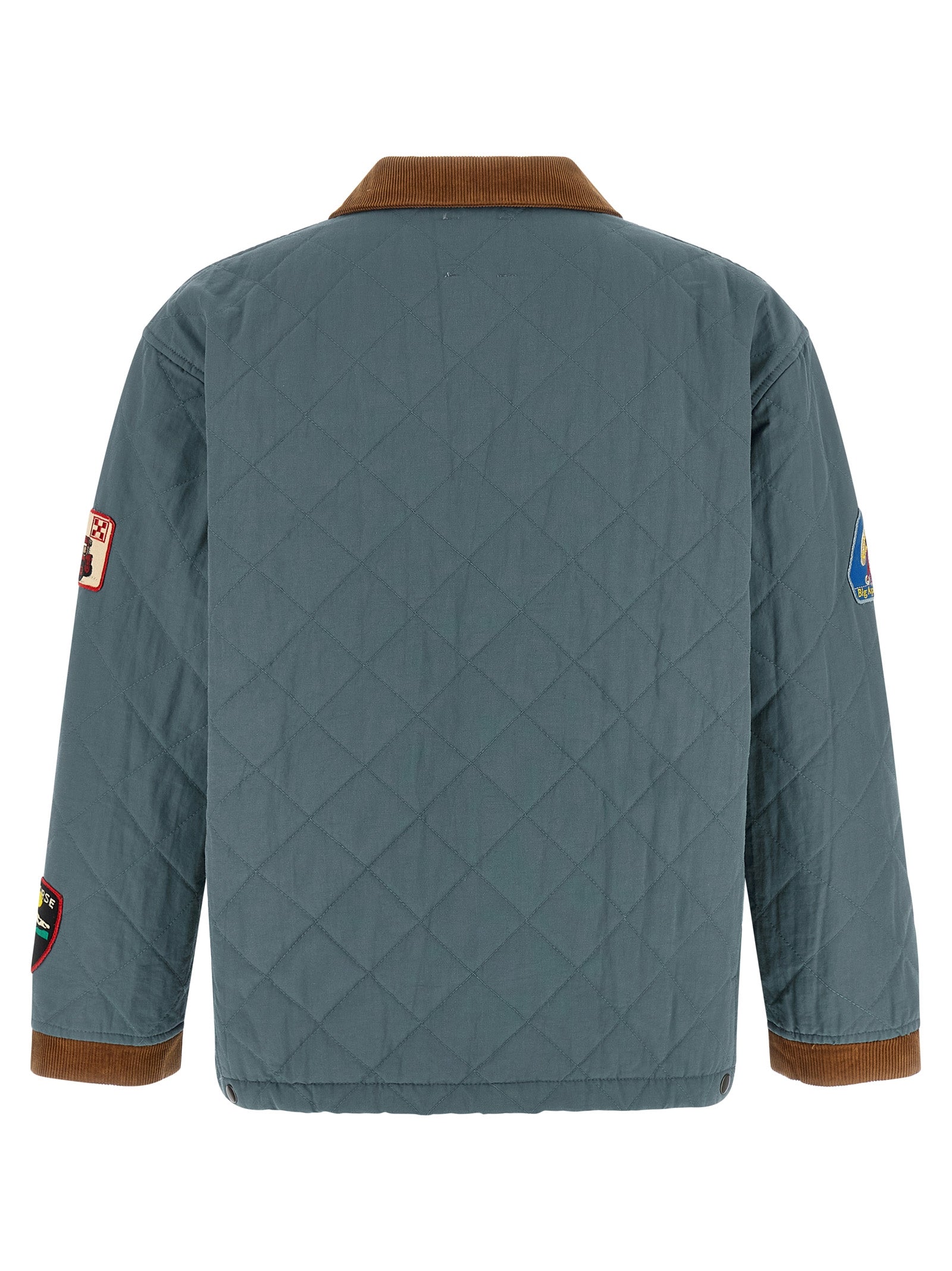 FOUND Blue Cotton Full-Length Jacket