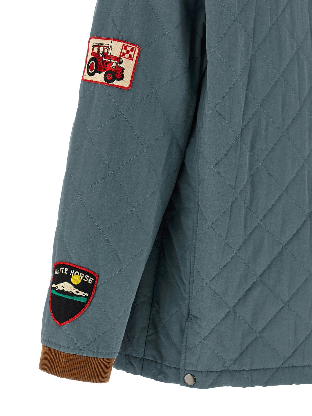 FOUND Blue Cotton Full-Length Jacket