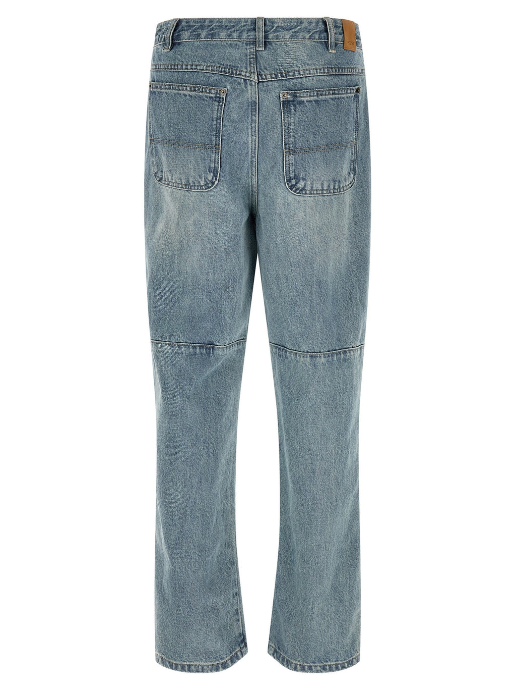 FOUND Blue Cotton Straight-Leg Jeans