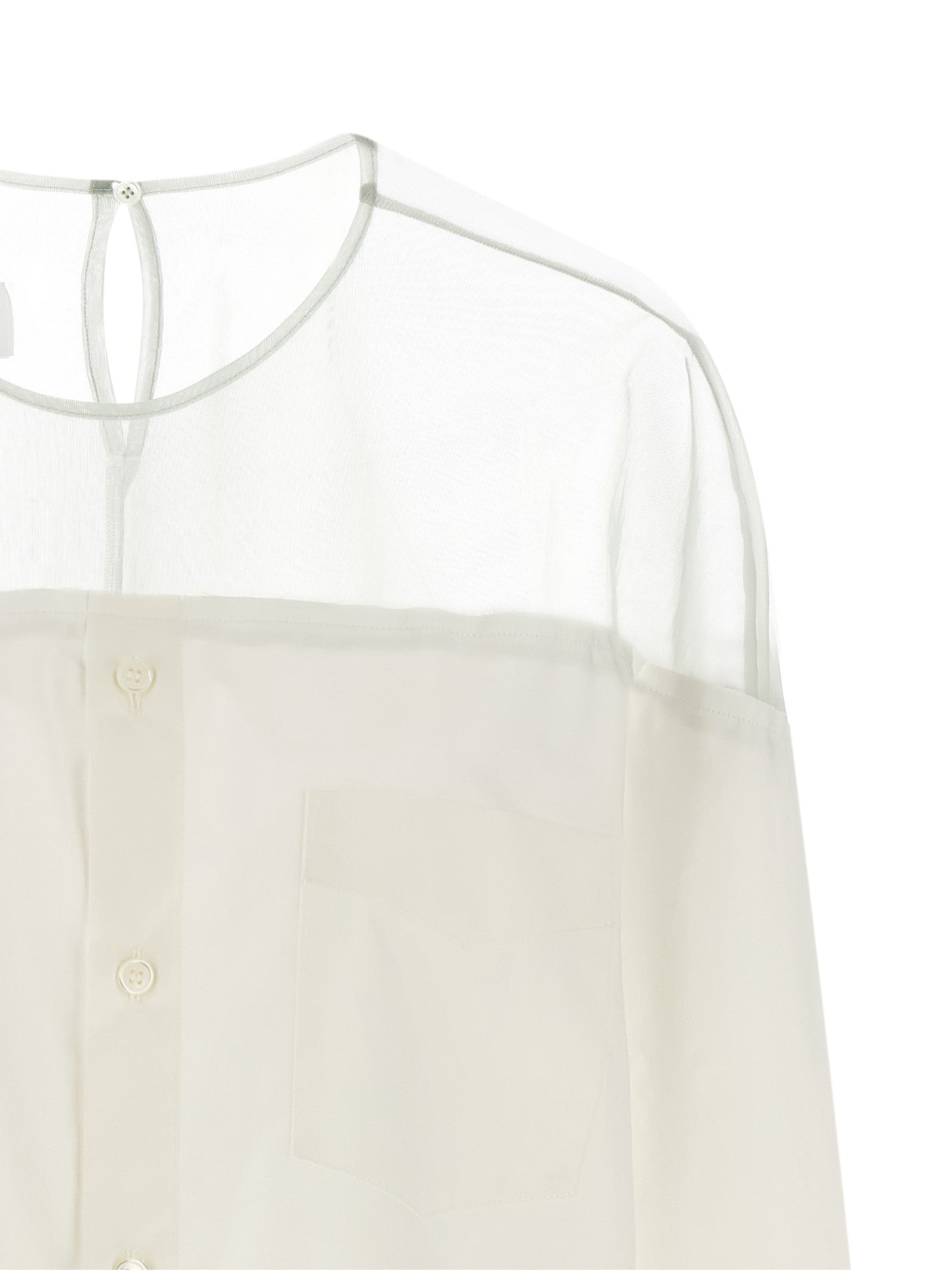 MM6 Maison Margiela White Cotton Blouse