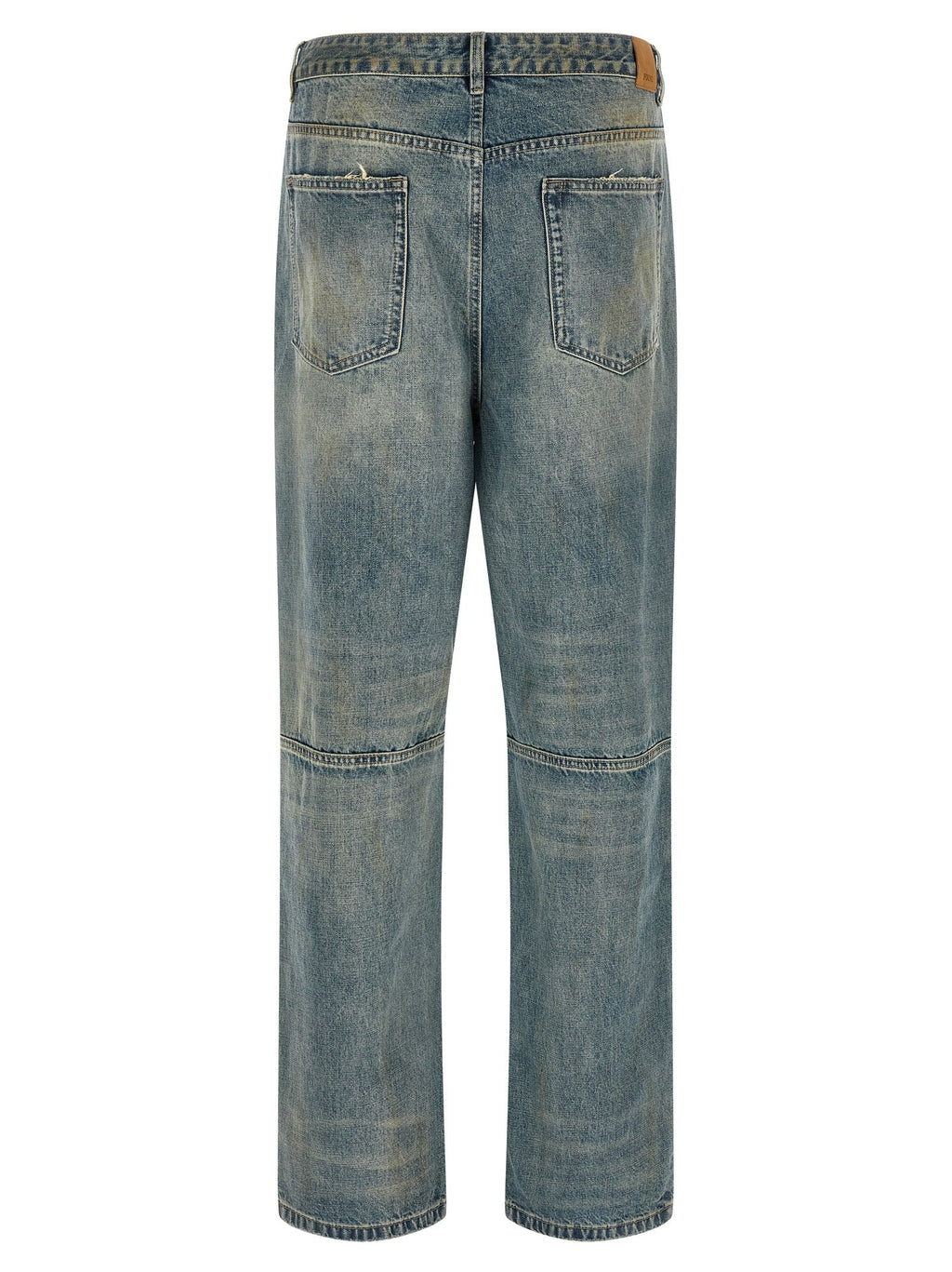 FOUND Blue Cotton Straight-Leg Jeans