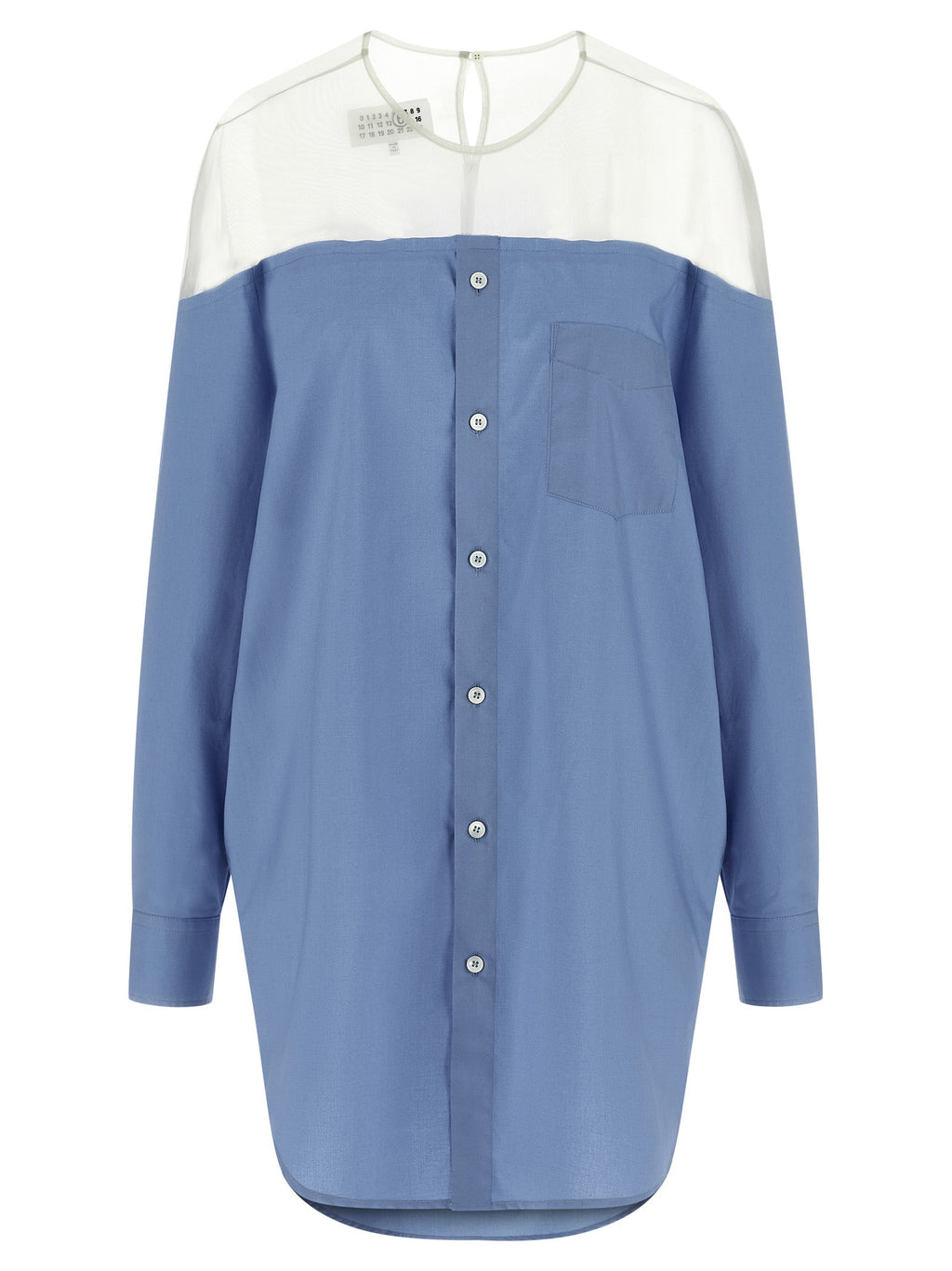MM6 Maison Margiela Blue Cotton Blouse
