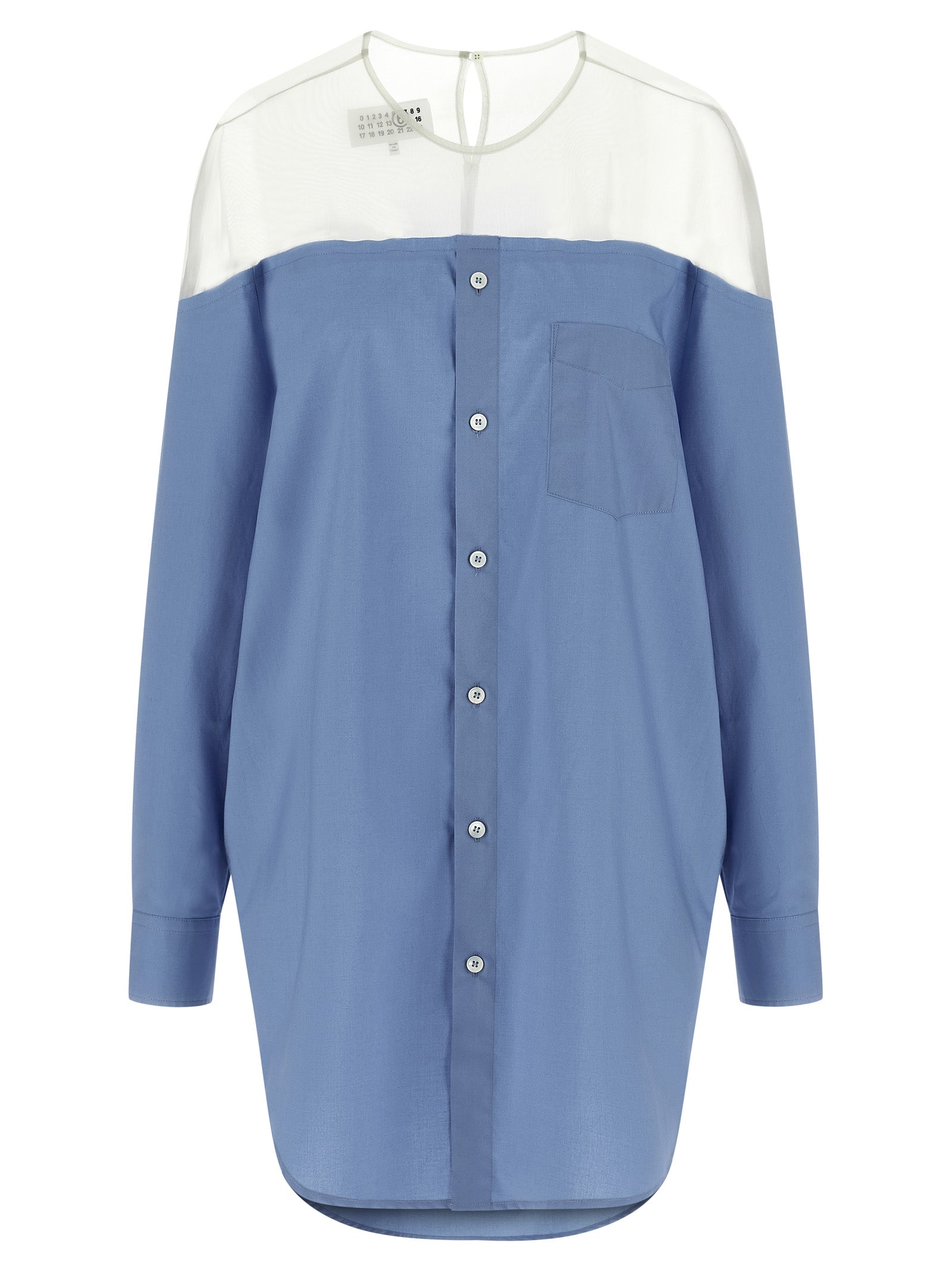MM6 Maison Margiela Blue Cotton Blouse