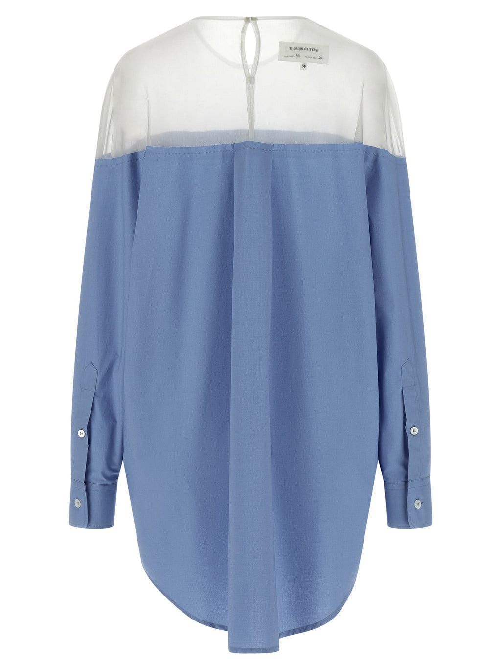 MM6 Maison Margiela Blue Cotton Blouse