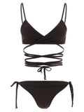 The Attico Brown Polyamide Bikini The Attico