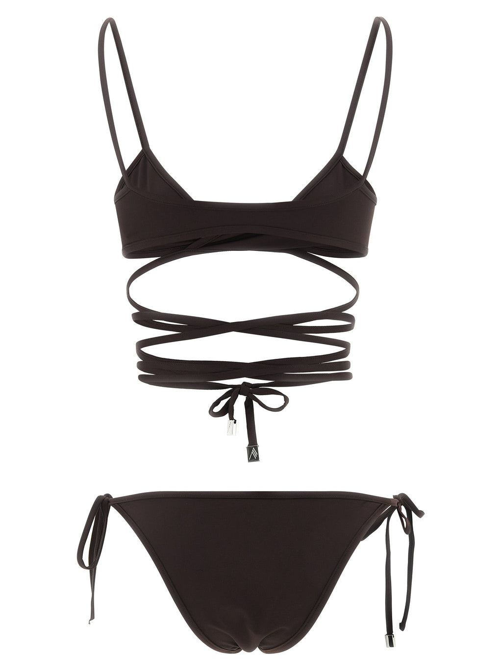 The Attico Brown Polyamide Bikini The Attico