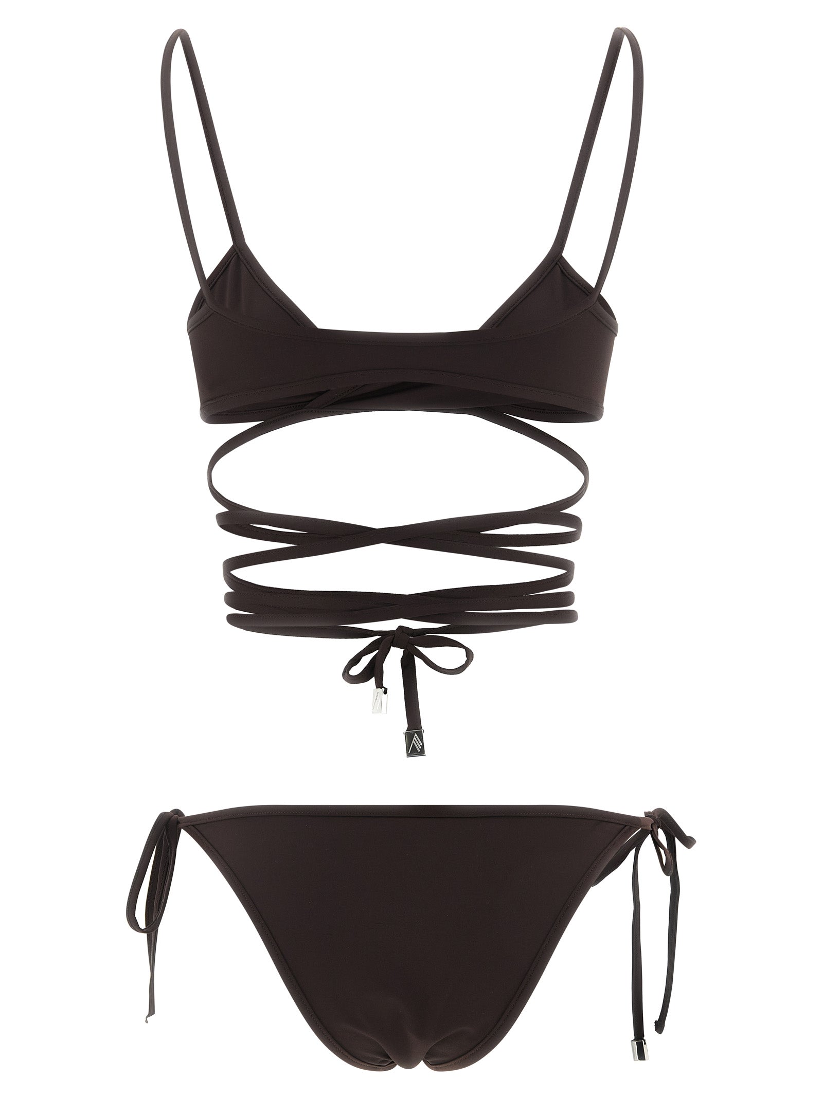 The Attico Brown Polyamide Bikini The Attico