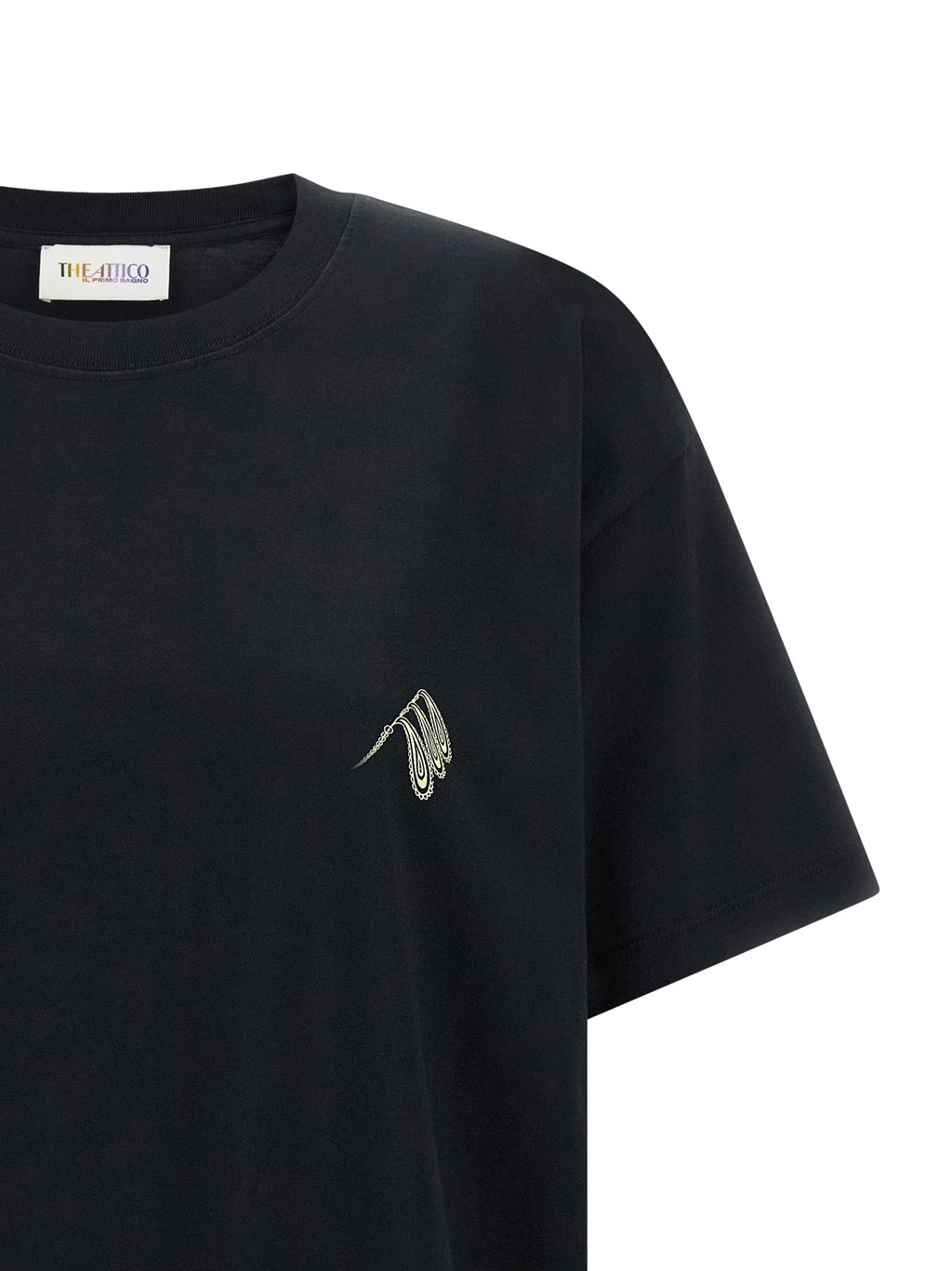 The Attico Black Cotton T-Shirt The Attico