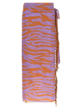 The Attico Purple Cotton Skirt