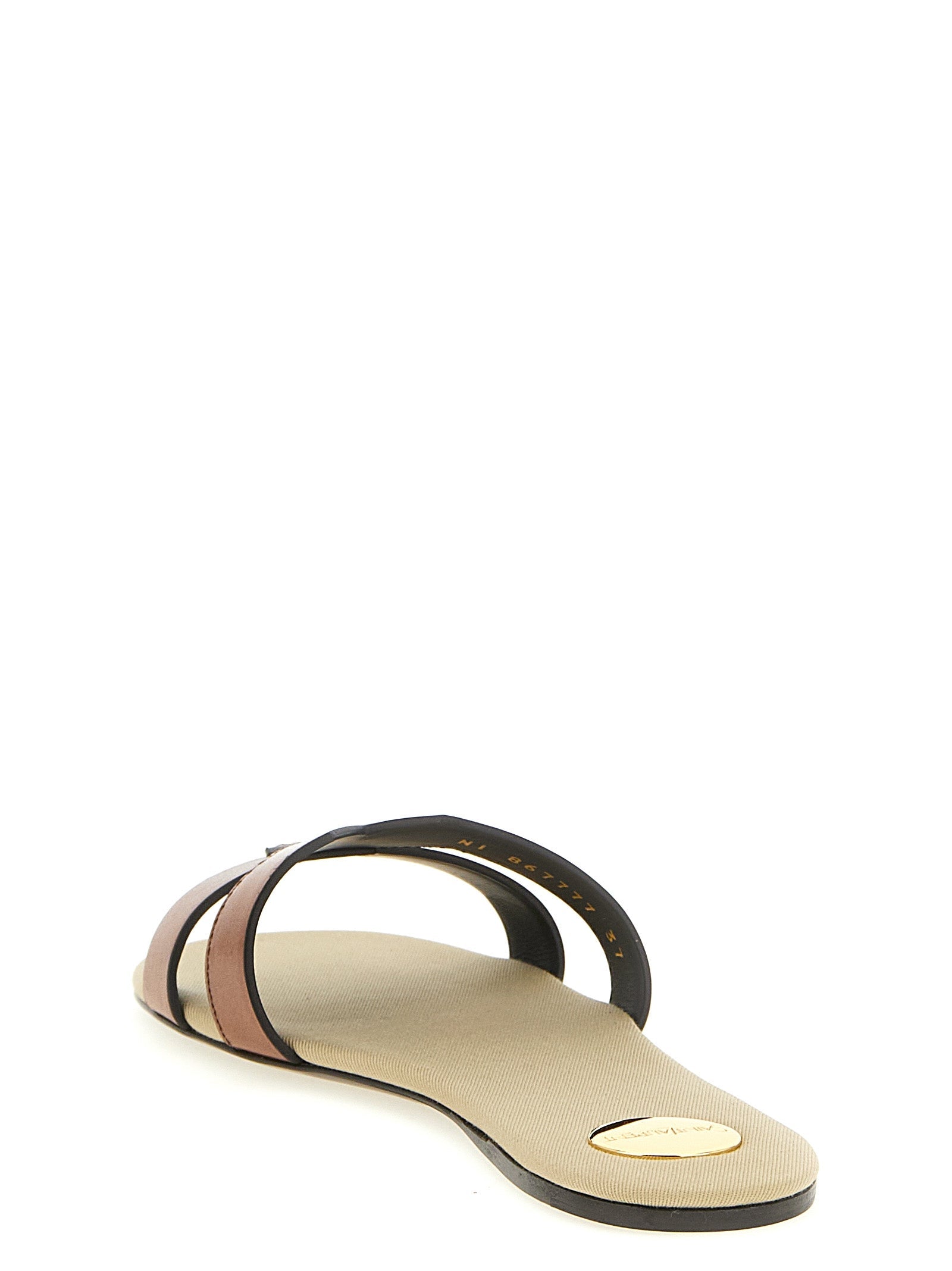 Saint Laurent Brown Calfskin Slides