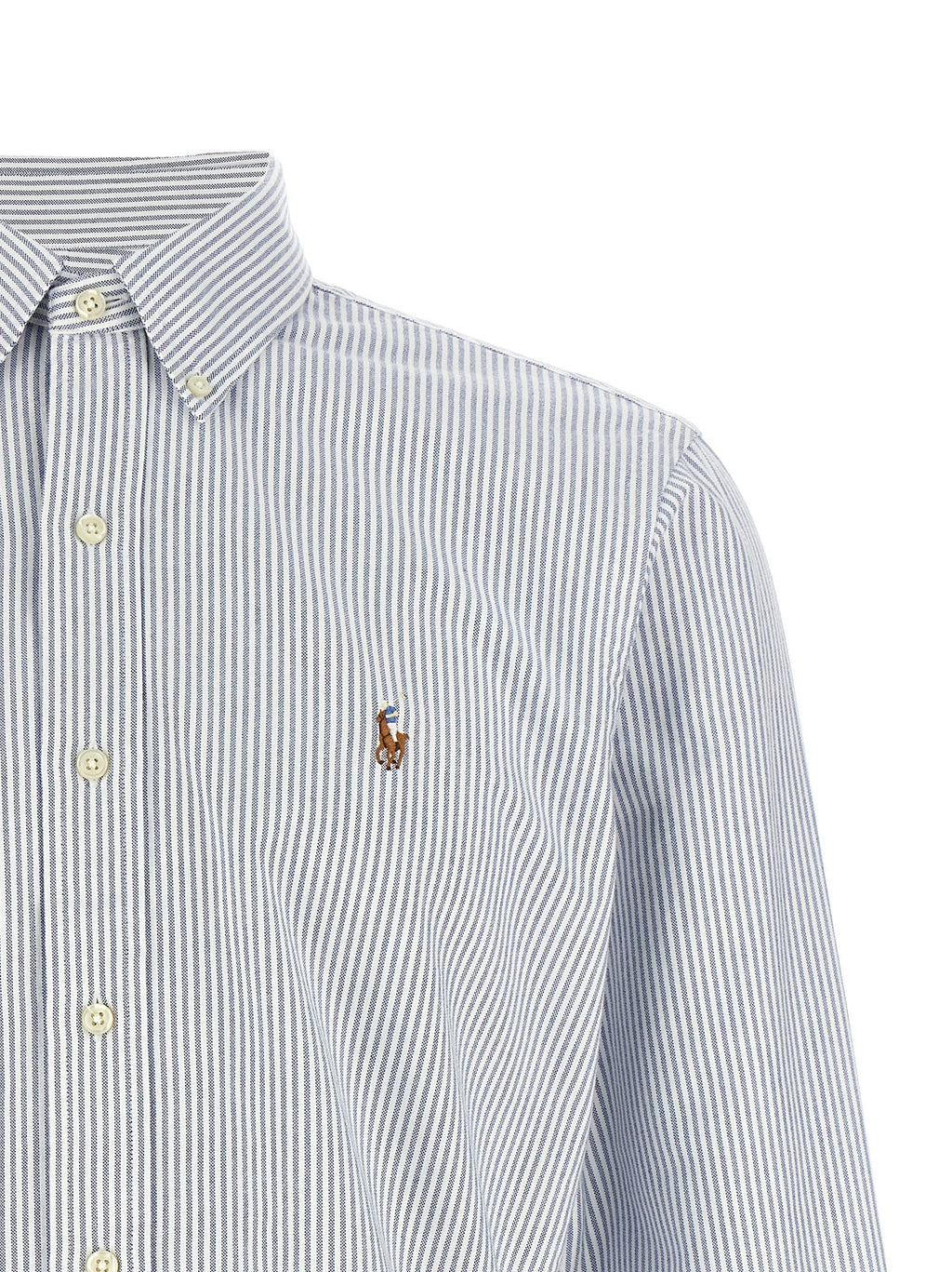 Polo Ralph Lauren Blue Cotton Blouse Polo Ralph Lauren