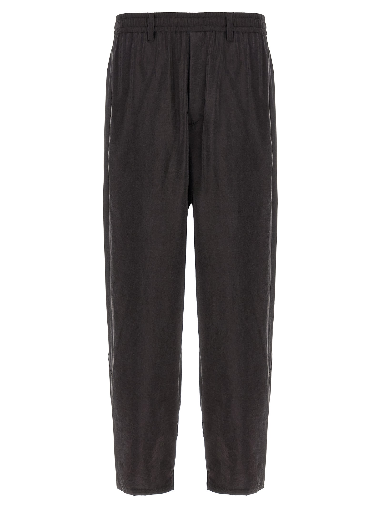 SSSTEIN Brown Silk Athletic Pants SSSTEIN