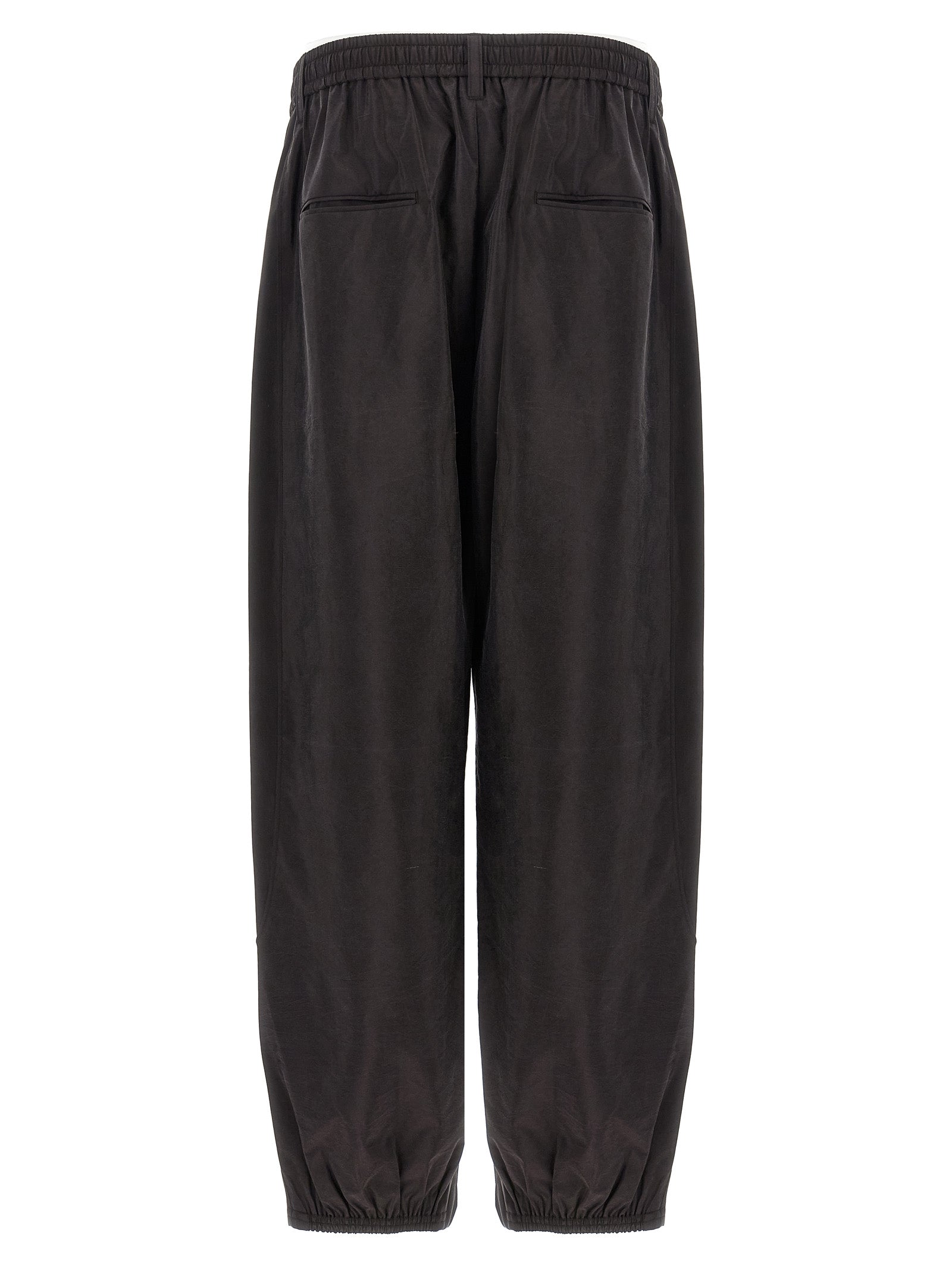 SSSTEIN Brown Silk Athletic Pants SSSTEIN