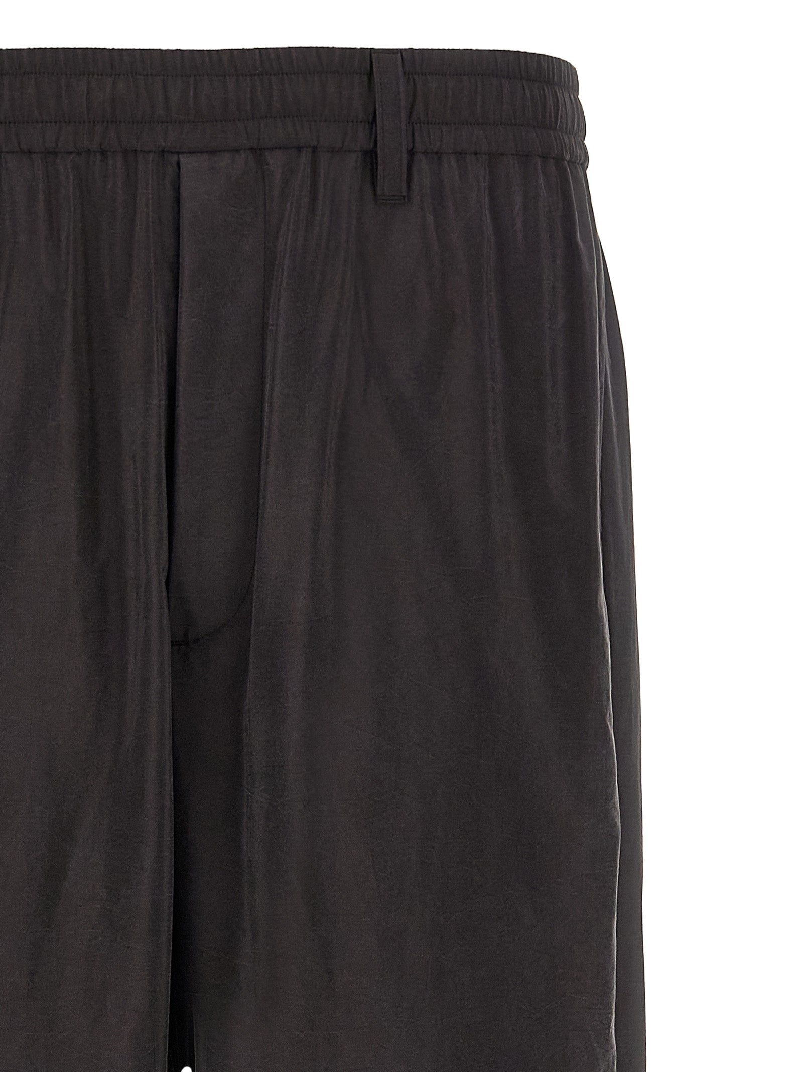SSSTEIN Brown Silk Athletic Pants SSSTEIN