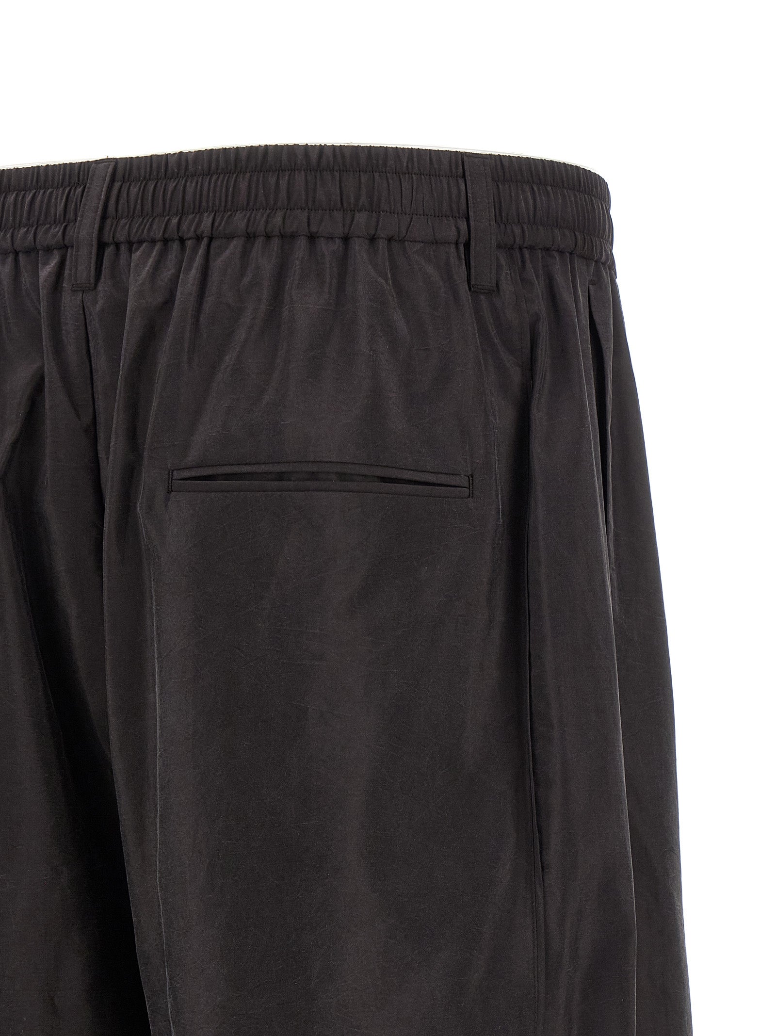 SSSTEIN Brown Silk Athletic Pants SSSTEIN