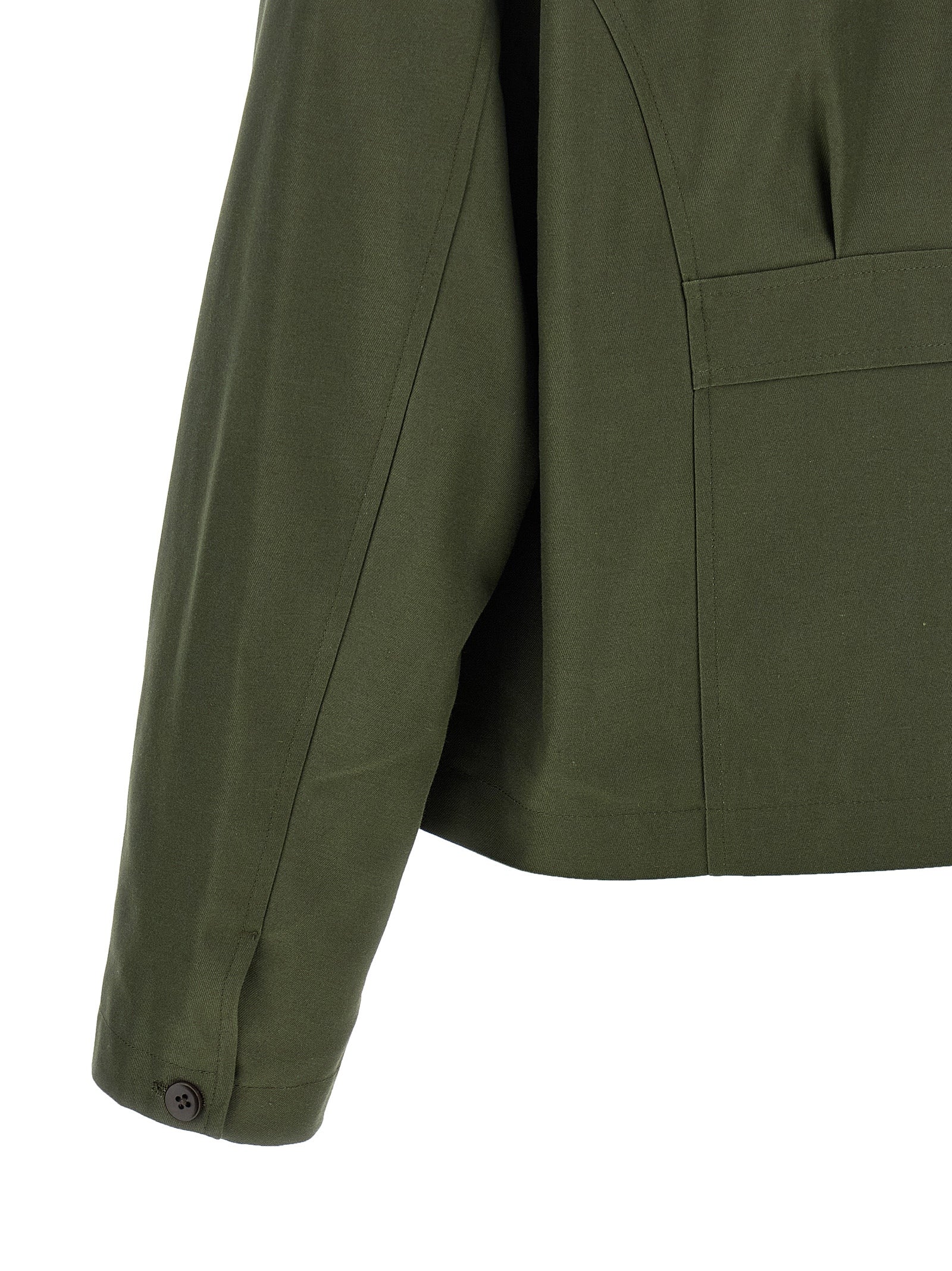 SECOND/LAYER Bicolor Polyester Full-Length Jacket